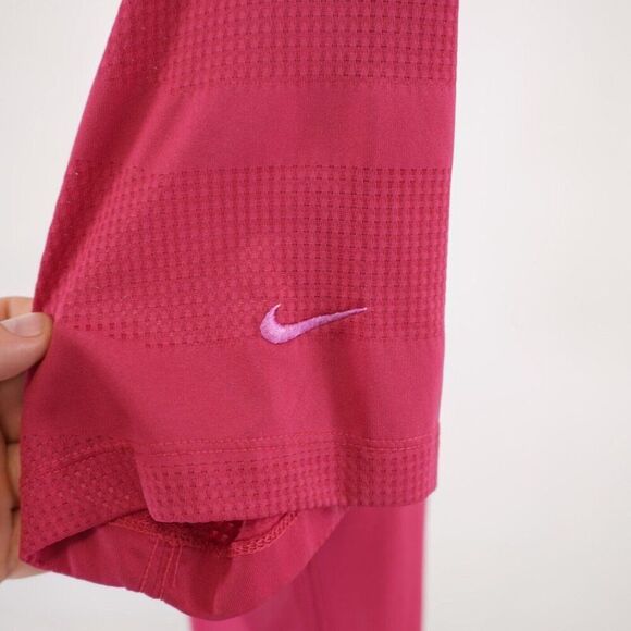 Nike‎ Golf Performance Dri-Fit Magenta Pink Large Polo Shirt Short Sleeve - Picture 4 of 10